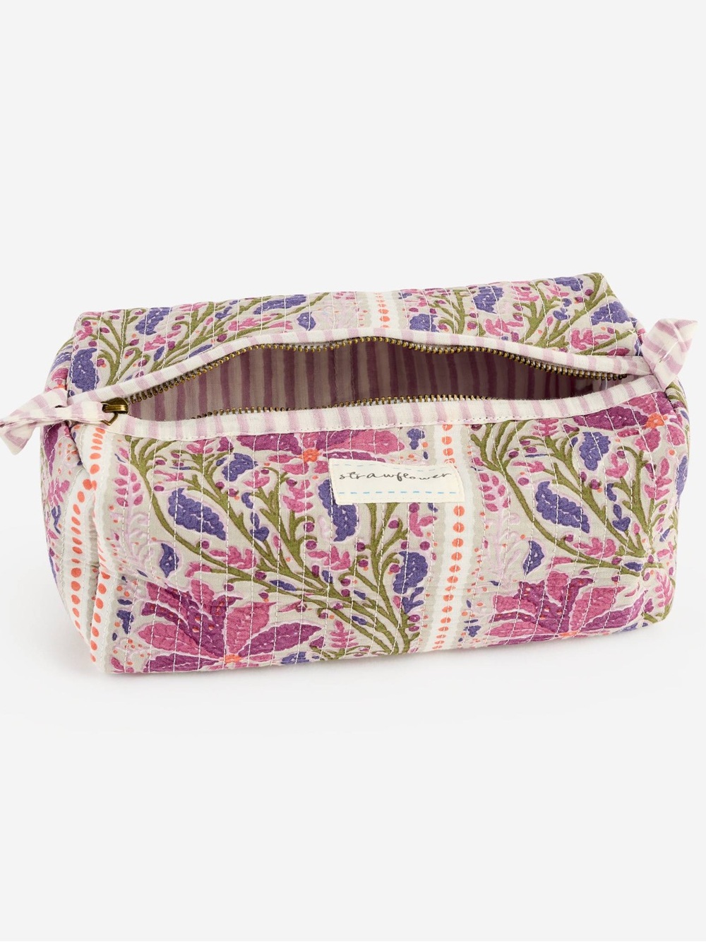 Strawflower Ariella Heritage Quilted Block Cosmetic Pouch - Picture 3 of 15